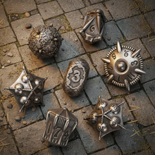 Load image into Gallery viewer, Battlerager Metal Dice Set for Dungeons &amp; Dragons
