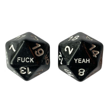 Charger l&#39;image dans la galerie, Fuck/Yeah Two-Piece D20 Dice for DND Dungeons &amp; Dragons
