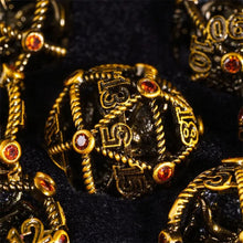 Load image into Gallery viewer, Kraken’s Hoard Metal Dice Set for Dungeons &amp; Dragons
