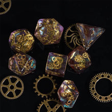 Charger l'image dans la galerie, Golden Gear War Machine Dice Set for Dungeons &amp; Dragons
