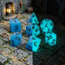 Load image into Gallery viewer, Enchanted Glow-in-the-Dark Resin Dice Set
