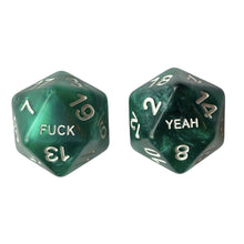 Charger l&#39;image dans la galerie, Fuck/Yeah Two-Piece D20 Dice for DND Dungeons &amp; Dragons
