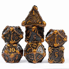 Charger l&#39;image dans la galerie, Kraken Octopus Squid Metal Dice Set for Dungeons &amp; Dragons
