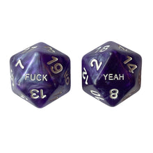 Charger l&#39;image dans la galerie, Fuck/Yeah Two-Piece D20 Dice for DND Dungeons &amp; Dragons
