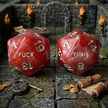 Load image into Gallery viewer, Fuck/Yeah D20 Dice Set
