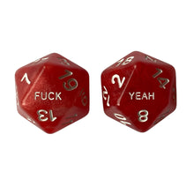 Charger l&#39;image dans la galerie, Fuck/Yeah Two-Piece D20 Dice for DND Dungeons &amp; Dragons

