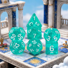 Load image into Gallery viewer, Elemental Crystal Resin Dice Set – Choose Your Element
