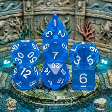 Load image into Gallery viewer, Elemental Crystal Resin Dice Set – Choose Your Element
