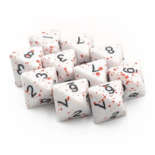 Load image into Gallery viewer, Blood-Splattered Dice Set for Dungeons &amp; Dragons

