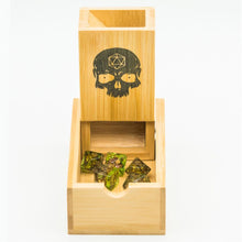 Load image into Gallery viewer, Skull Wood Dice Tower for Dungeons &amp; Dragons
