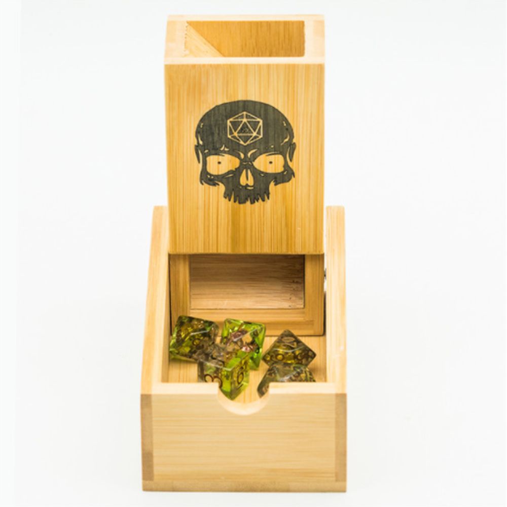 Skull Wood Dice Tower for Dungeons & Dragons