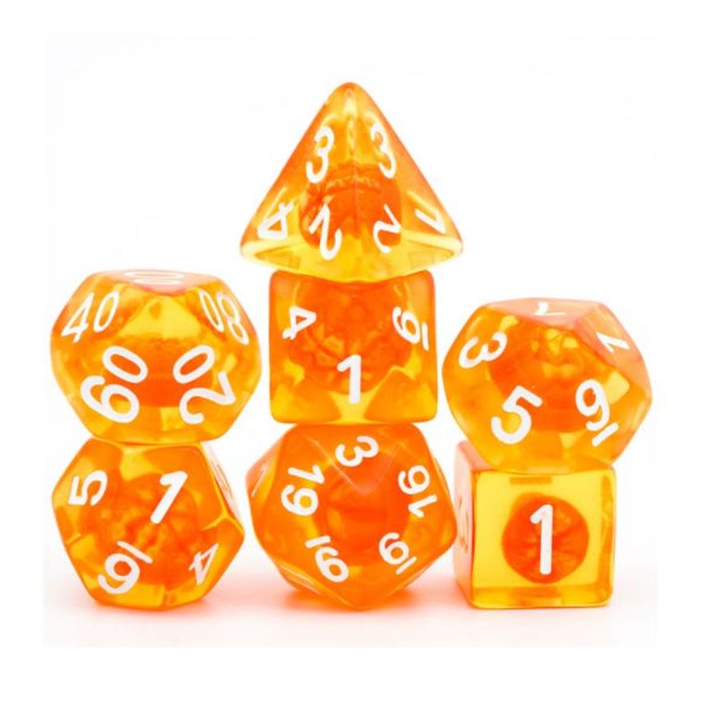 Tangerine Dream Dice Set for Dungeons & Dragons