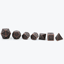 Load image into Gallery viewer, Bronze Dominion Metal Dice Set for Dungeons &amp; Dragons
