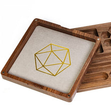 Load image into Gallery viewer, Dragon Wood Dice Storage &amp; Tray for Dungeons &amp; Dragons
