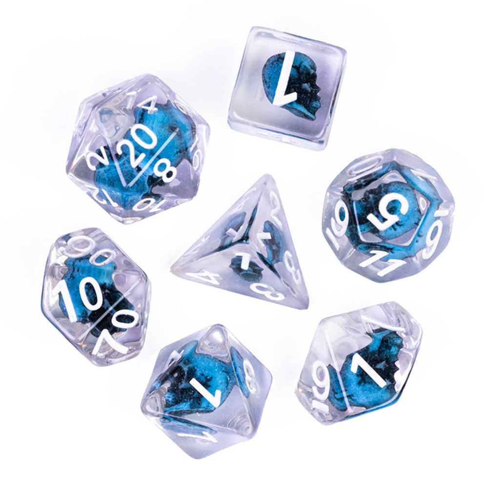 Ice Skull Dice Set for Dungeons & Dragons