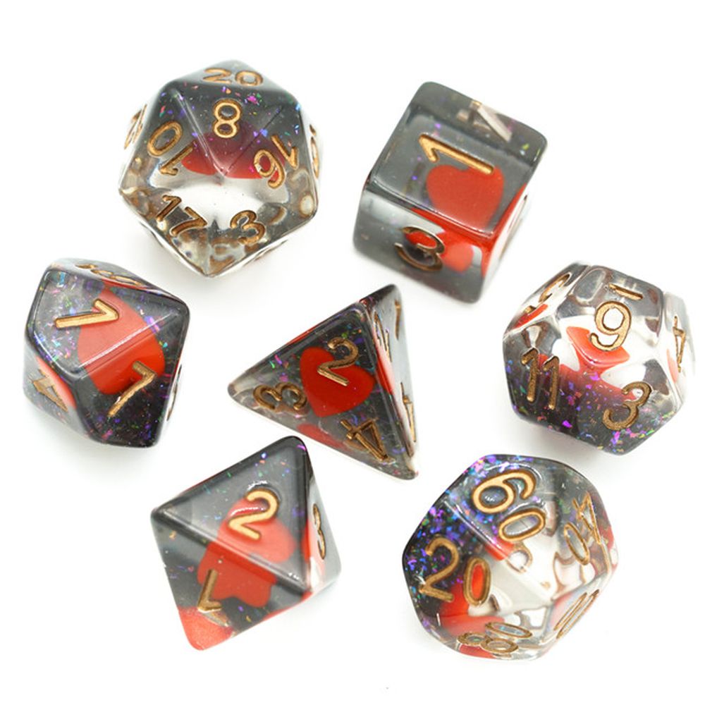 Queen of Hearts Dice Set for Dungeons & Dragons