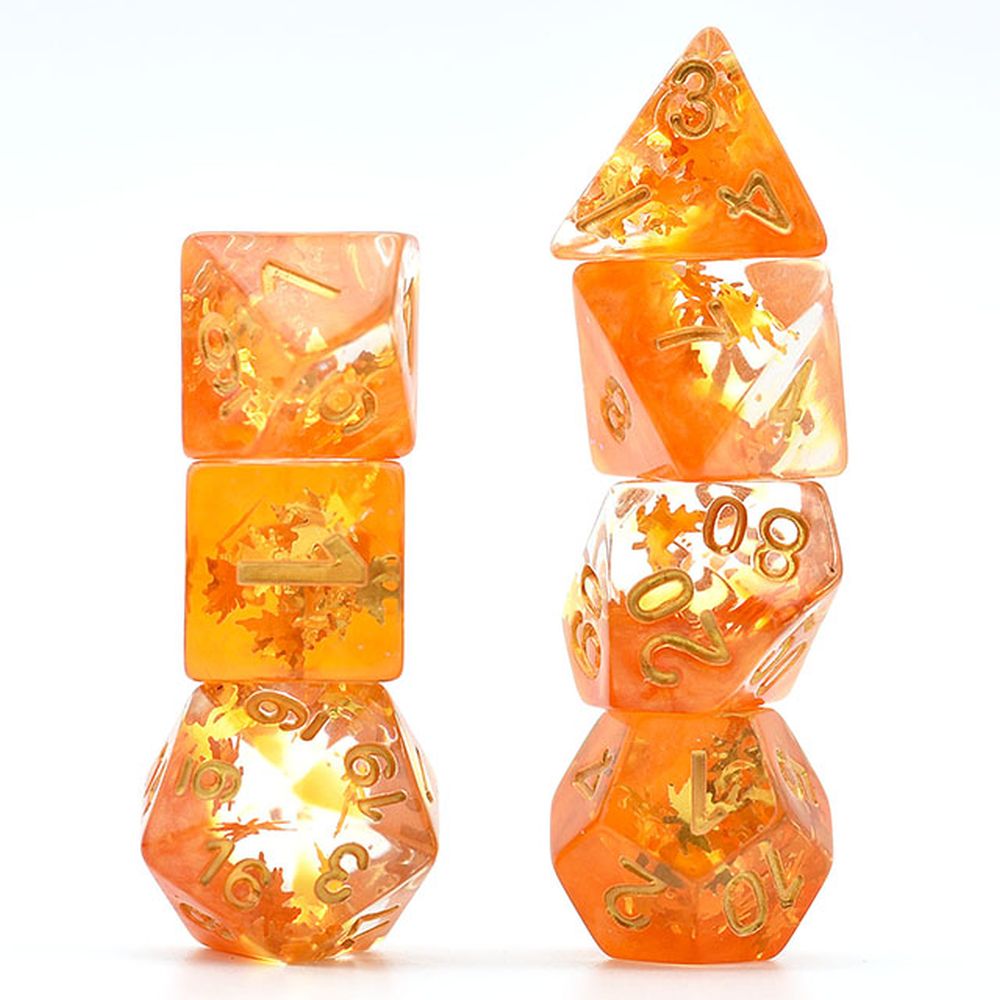 Fall Leaves Dice Set for Dungeons & Dragons
