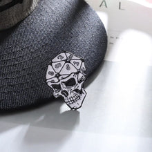 Load image into Gallery viewer, D20 Skull Dice Pin - Dungeons &amp; Dragons Brooch
