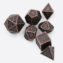 Load image into Gallery viewer, Bronze Dominion Metal Dice Set for Dungeons &amp; Dragons
