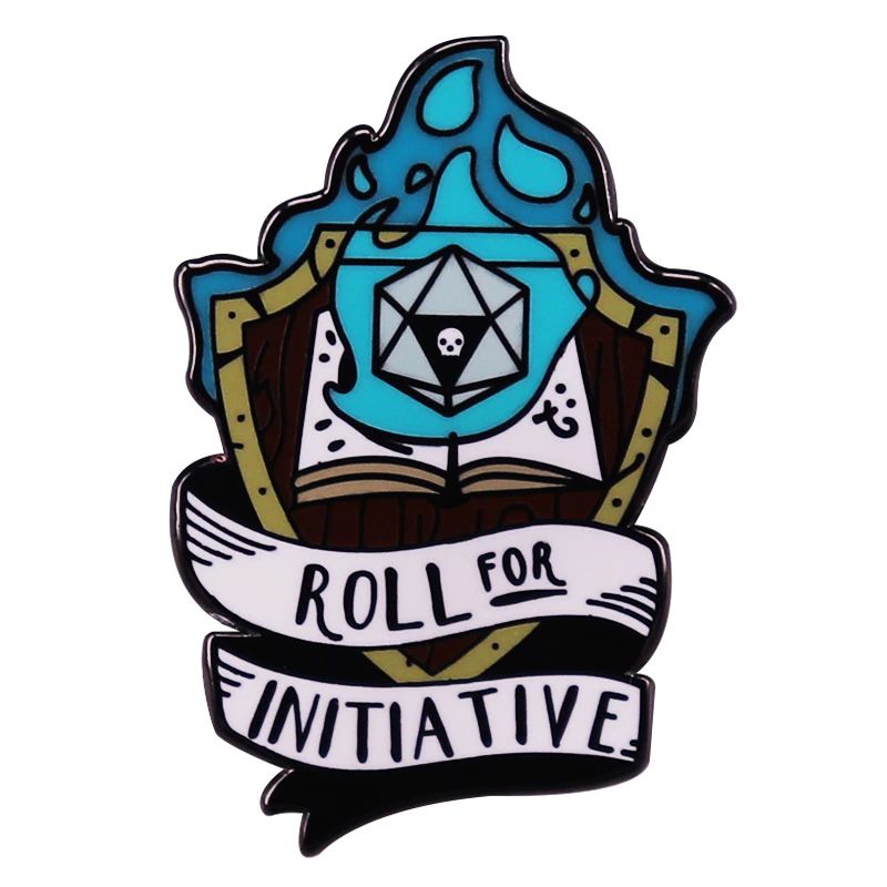 Roll for Initative Pin - Dungeons & Dragons Brooch
