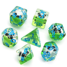Load image into Gallery viewer, Panda Bear Dice Set for Dungeons &amp; Dragons
