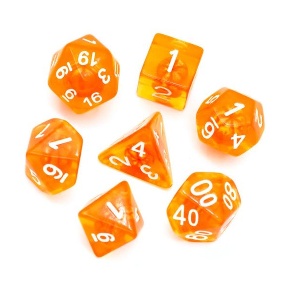 Tangerine Dream Dice Set for Dungeons & Dragons