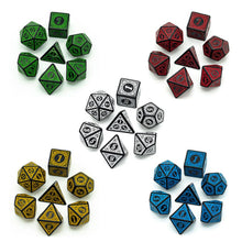 Load image into Gallery viewer, Stained Glass Color Dice Set for Dungeons &amp; Dragons
