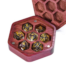 Load image into Gallery viewer, Purpleheart Wood Skull Dice Box for Dungeons &amp; Dragons
