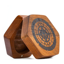 Charger l&#39;image dans la galerie, Pirate Compass Wood Dice Box for Dungeons &amp; Dragons
