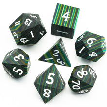 Load image into Gallery viewer, Emerald Enclave Wood Dice Set for Dungeons &amp; Dragons

