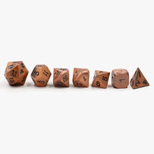 Load image into Gallery viewer, Brushed Copper Metal Dice Set for Dungeons &amp; Dragons
