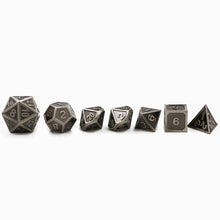Load image into Gallery viewer, Stormsteel Metal Dice Set for Dungeons &amp; Dragons
