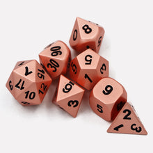 Load image into Gallery viewer, Copper Metal Dice Set for Dungeons &amp; Dragons
