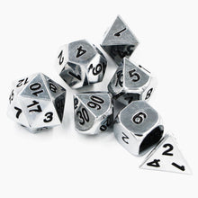Load image into Gallery viewer, Mithril Metal Dice Set for Dungeons &amp; Dragons
