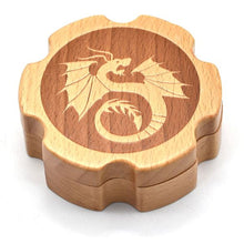 Load image into Gallery viewer, Gear-Shaped Wood Dice Box for Dungeons &amp; Dragons
