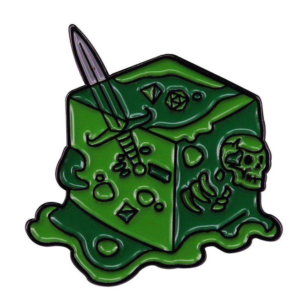 Gelatinous Cube Pin - Dungeons & Dragons Brooch