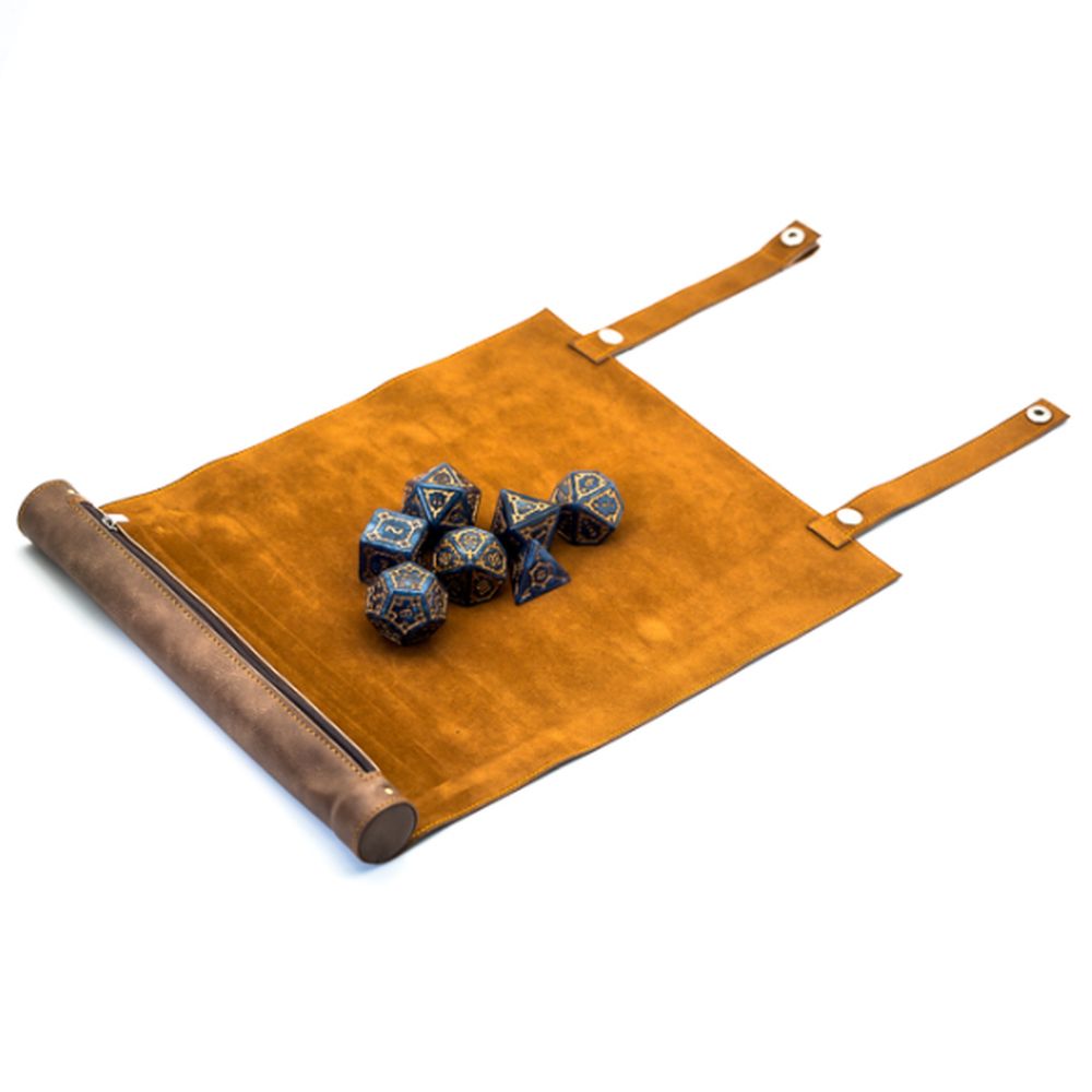Leather Scroll Dice Mat and Storage for Dungeons & Dragons