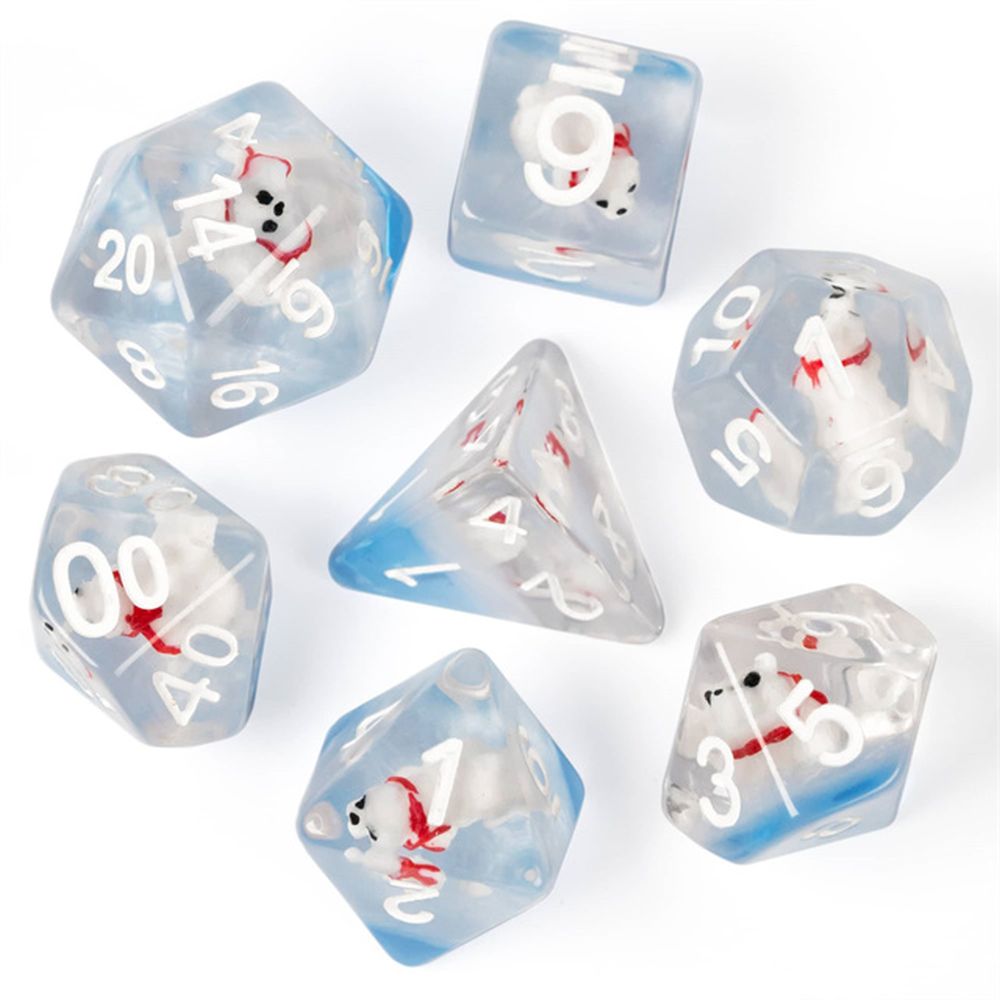 Polar Bear Dice Set for Dungeons & Dragons