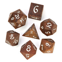 Load image into Gallery viewer, Sandalwood Wood Dice Set for Dungeons &amp; Dragons
