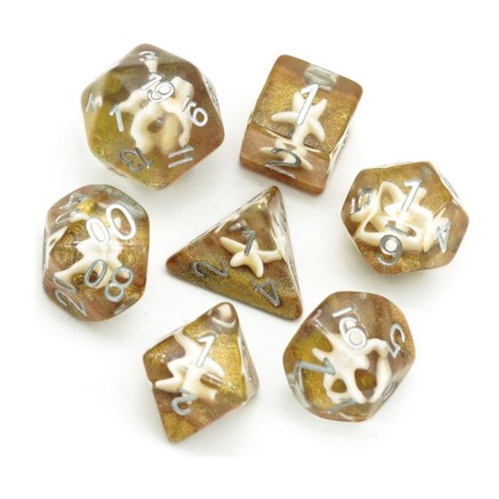 Sandy Beach Starfish Dice Set for Dungeons & Dragons